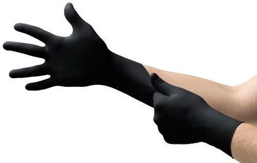 Рабочие перчатки одноразовые Ansell Microflex, нитрил, черный, XL, 100 шт.