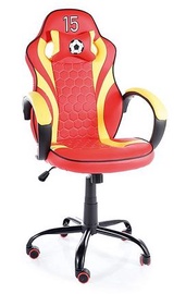 Офисный стул Spain, 62 x 48 x 109 - 119 см, красный/желтый
