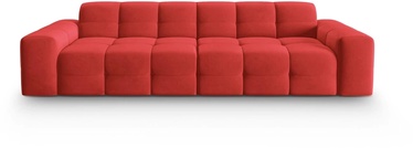 Dīvāns Micadoni Home Kendal Velvet 4 Seats, sarkana, 255 x 103 cm x 79 cm