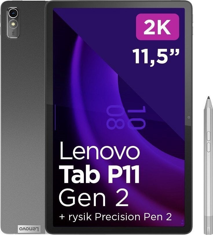 Планшетный компьютер Lenovo Tab P11 Gen 2 ZABG0240PL, 11.5″, 6GB/128GB, 4G, серый