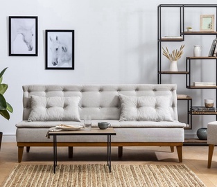 Dīvāns Hanah Home Fuoco, gaiši pelēka, 80 x 184 cm x 80 cm