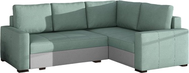 Stūra dīvāns Corona Soro, zaļa, labais, 162 x 235 x 90 cm