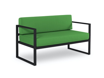 Lauko sofa Calme Jardin Nicea, žalia/antracito, 65 cm x 130 cm x 76 cm