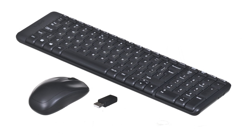 Klaviatūra Logitech MK220 INT EN, juoda, belaidė