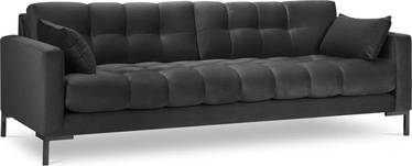 Dīvāns Micadoni Home Mamaia Velvet, tumši pelēka, 217 x 92 cm x 75 cm