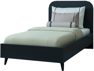 Кровать Kalune Design Lavinia 001, 90 x 190 cm, антрацитовый, с решеткой