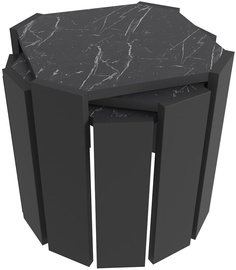 Журнальный столик Kalune Design Lori, черный, 44.5 см x 44.5 см x 41 см