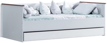 Выдвижная кровать Kalune Design Cýty Sedýr-C-Myy, белый/ореховый, 100 x 200 см