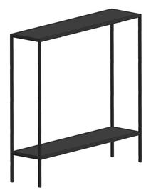 Konsolinis staliukas Kalune Design Küba, juodas, 83 cm x 21 cm x 78 cm
