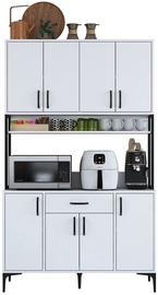 Многофункциональный кухонный шкаф Kalune Design, белый, 120 см x 40 см x 198.6 см