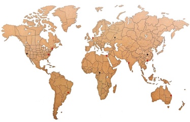 Настенный декор MiMi Innovations World Map Luxury UE04898, 1500 мм x 900 мм