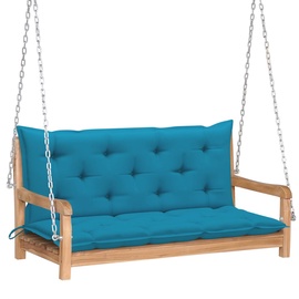 Aiakiik VLX Solid Teak Wood 3062869, helesinine/hele pruun, 60 cm x 120 cm x 57.5 cm