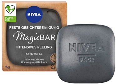 Sejas ziepes sievietēm Nivea Magic Bar Exfoliating Active Charcoal, 75 g
