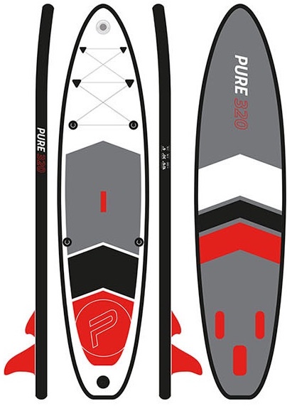 Доска SUP Pure2Improve Stand-Up Paddle Board, 3200 мм