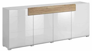 Kumode Helvetia Toledo WM 25, balta/ozola, 208 x 39.3 cm x 83.2 cm