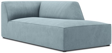 Dīvāns Micadoni Home Ruby Corduroy Chaise Longue, gaiši zila, labais, 181 x 93 cm x 69 cm