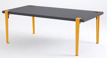 Журнальный столик Kalune Design Fonissa, желтый/антрацитовый, 600 мм x 1200 мм x 450 мм
