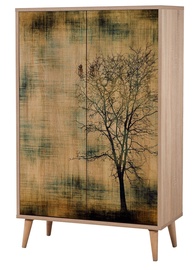 Skapītis Kalune Design Multibox 729, brūna/daudzkrāsaina, 80 cm x 36 cm x 127 cm