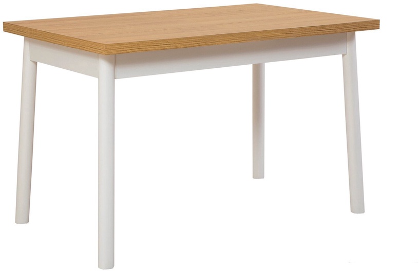 Ēdamistabas komplekts Kalune Design OLV-SA-TK1, balts/brūns/koka