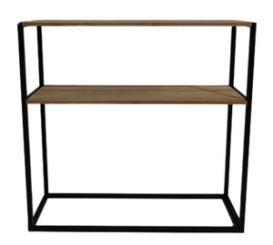 Konsolinis staliukas Kalune Design Nurnberg L2015, juodas/ąžuolo, 90 cm x 33.5 cm x 90 cm