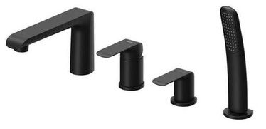 Смеситель для ванной Ravak Flat Black FL 026.20, черный