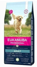 Sausā suņu barība Eukanuba, jēra gaļa/rīsi Professional Adult, 18 kg