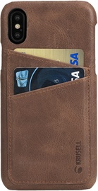 Чехол Krusell Sunne 2 Vintage Cognac Card Cover for Apple iPhone X, apple iphone x, коричневый