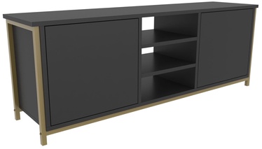 TV galds Kalune Design Otis, zelta/antracīta, 35.3 cm x 140 cm x 50.8 cm