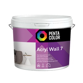 Dispersijas krāsa Pentacolor Acryl 7, balta, 3 l