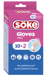 Kindad ühekordsed Söke, vinüül, M/L, 12 tk