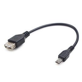 Laidas Gembird USB to USB-micro USB 2.0 female, Micro USB male, 0.15 m, juoda