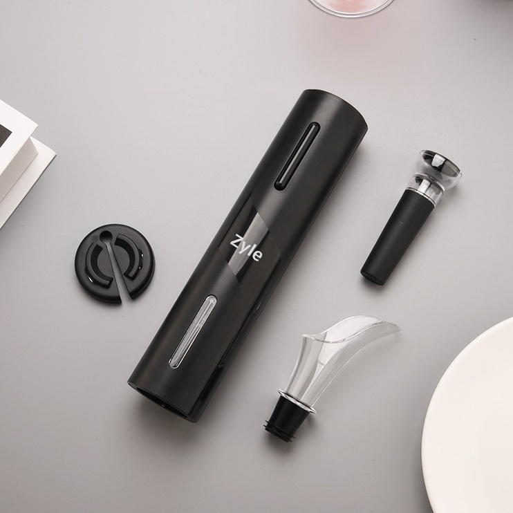 Korgitser Zyle Electric Wine Opener Set ZYKP1SET, plastik/roostevaba teras