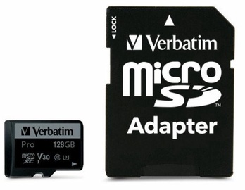 Mälukaart Verbatim Pro, 128 GB, 90 Mb/s - 45 Mb/s