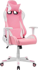 Игровое кресло Mirpol Fanth Candy, 72 x 65 x 127 - 137 см, белый/розовый