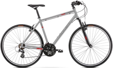 Velosipēds hibrīds Romet Orkan M, 28 ", 21" rāmis, sarkana/grafīta