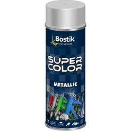 Aerozoliniai dažai Bostik Super Color Metallic, dekoratyviniai, sidabro, 0.4 l