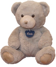 Mīkstā rotaļlieta Tulilo Bear Olaf, pelēka, 34 cm