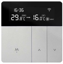 Termostats Avatto WT50-WH-3A, iebūvējams sienā, melna/pelēka, 8.6 cm, 5 - 60 °C