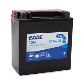 Аккумулятор Exide YTX16-BS, 12 В, 14 Ач, 220 а