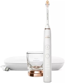 Электрическая зубная щетка с набором насадок и чехлом Philips DiamondClean 9000 HX9911/23, золотой/белый