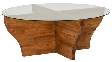 Журнальный столик Kalune Design Amphora, коричневый, 92 см x 92 см x 36 см