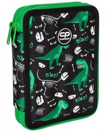 Пенал CoolPack Jumper XL Dinosaurs, 20 см x 14 см, черный/зеленый