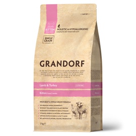 Sausā kaķu barība Grandorf GDCD0102, jēra gaļa/tītara gaļa, 2 kg