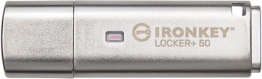 USB atmintinė Kingston IronKey Locker+, sidabro, 32 GB