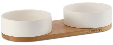 Söögikauss Labbvenn Vuku Ceramic Double Buffet Medium White, 2 l