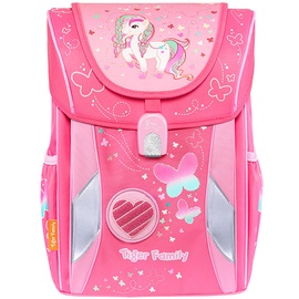 Школьный рюкзак Tiger Family Pink Unicorn, розовый, 30 см x 20 см x 38 см