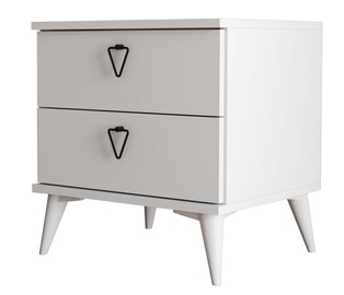 Naktinis staliukas Kalune Design Versa-Ce 3634, baltas, 45 x 52 cm x 55.1 cm