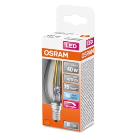 Светодиодная лампочка Osram LED, холодный белый, E14, 4.8 Вт, 470 лм