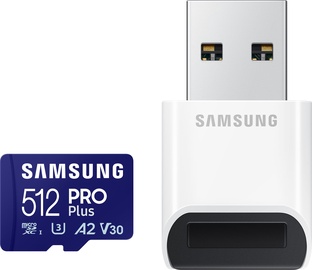 Mälukaart Samsung Pro Plus, 512 GB, 180 Mb/s - 130 Mb/s
