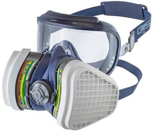 Sejas maska, ar vārstu GVS Elipse Integra with ABEK1-P3 filters, zila/balta, L/M